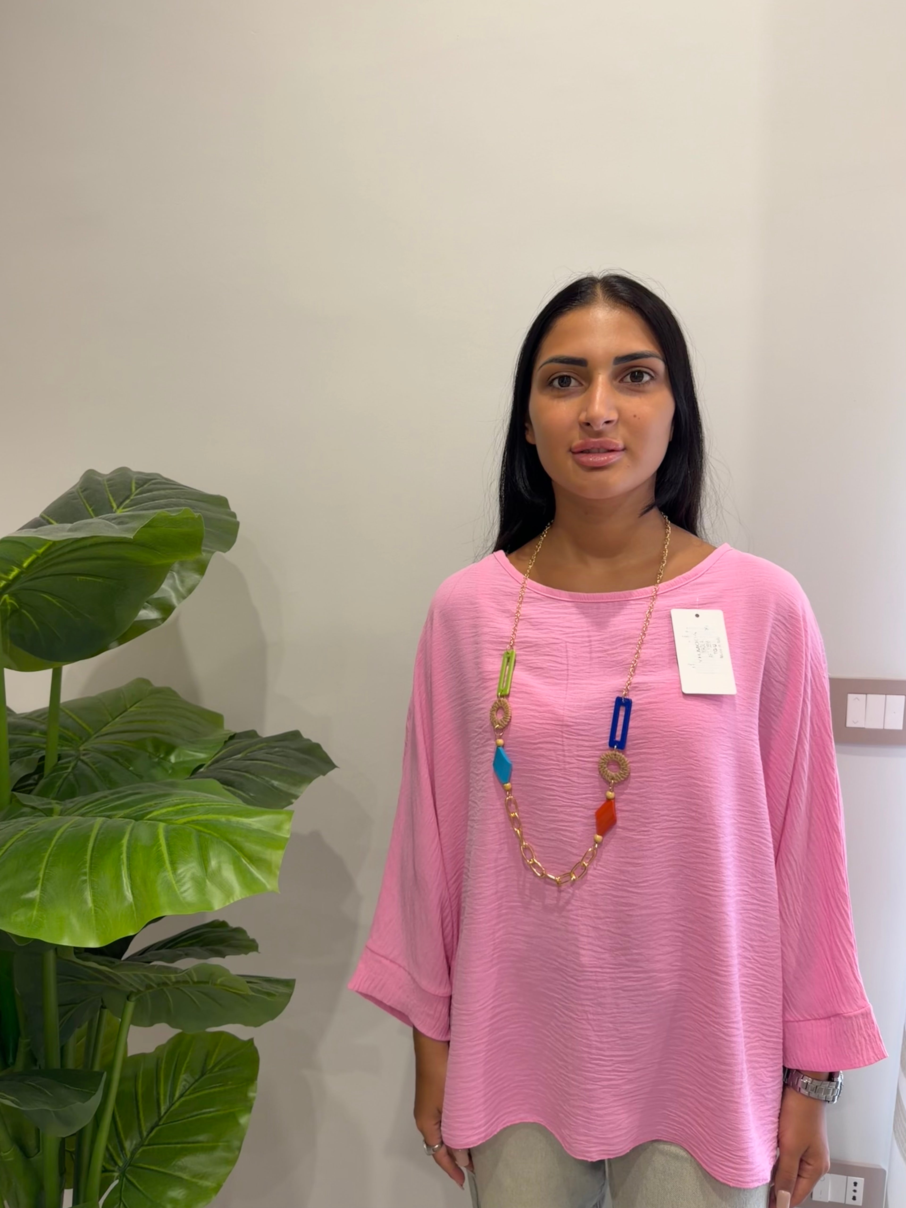 Blusa con collana
